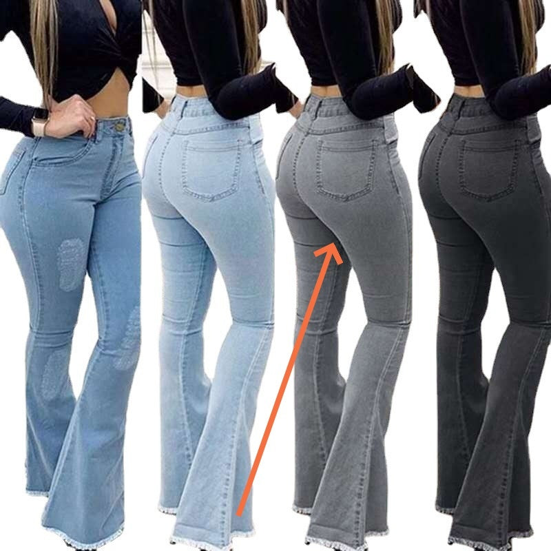 Elastic Waist Ladies Jeans