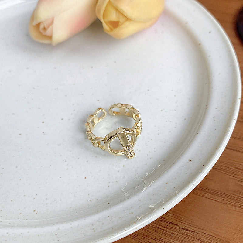Circle Chain Adjustable Ring