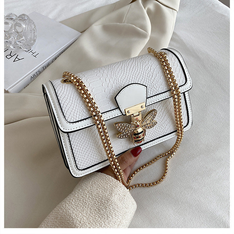fashion-forward chain shoulder messenger bag