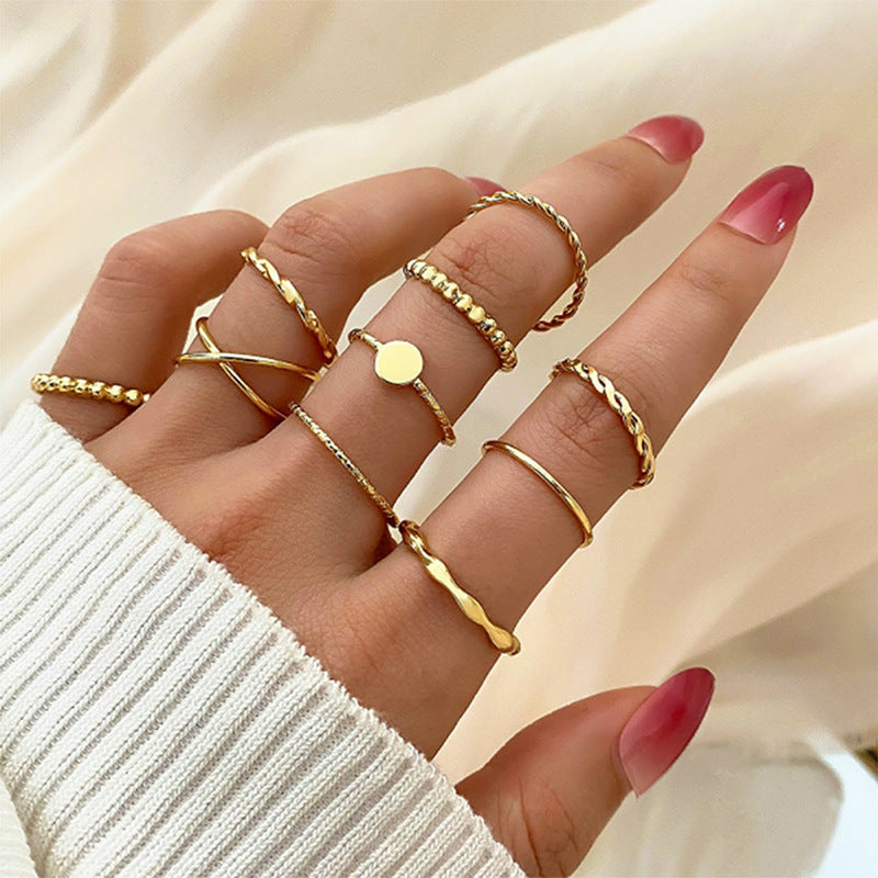 10-piece knuckle ring set