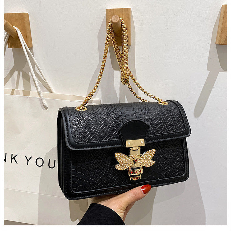 fashion-forward chain shoulder messenger bag