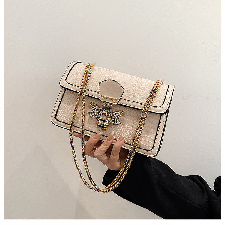 fashion-forward chain shoulder messenger bag