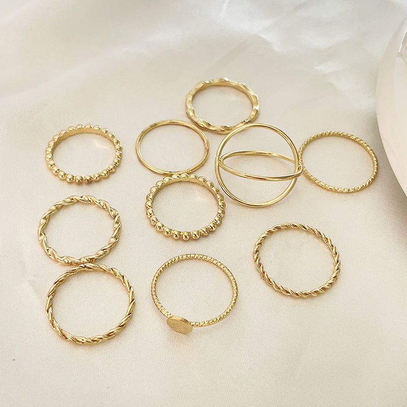 10-piece knuckle ring set