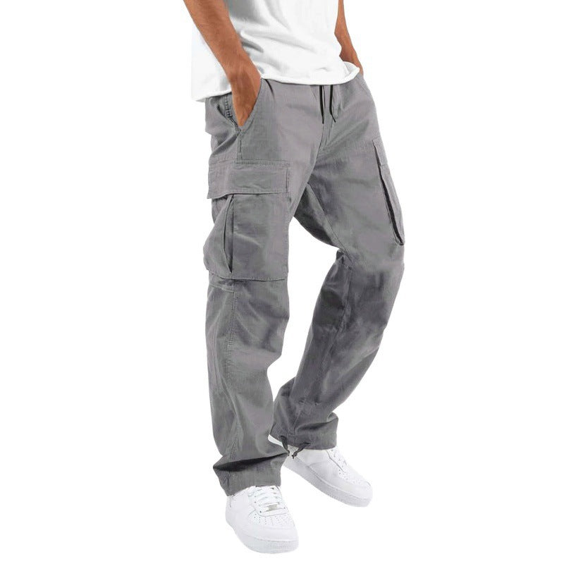 Trade Drawstring Multi-Pocket Casual Trousers