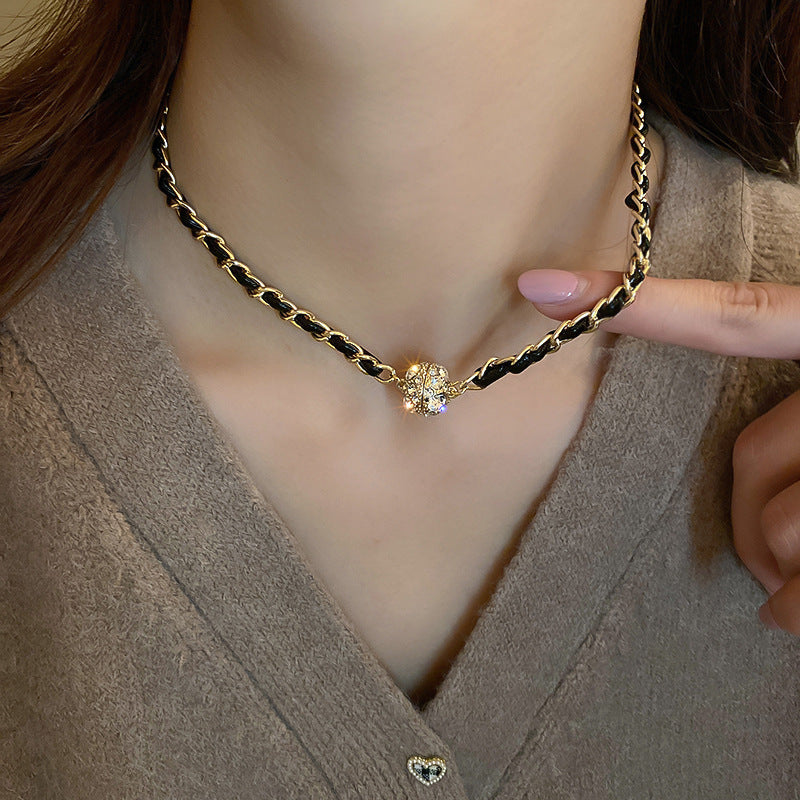 Retro Leather Winding Necklace