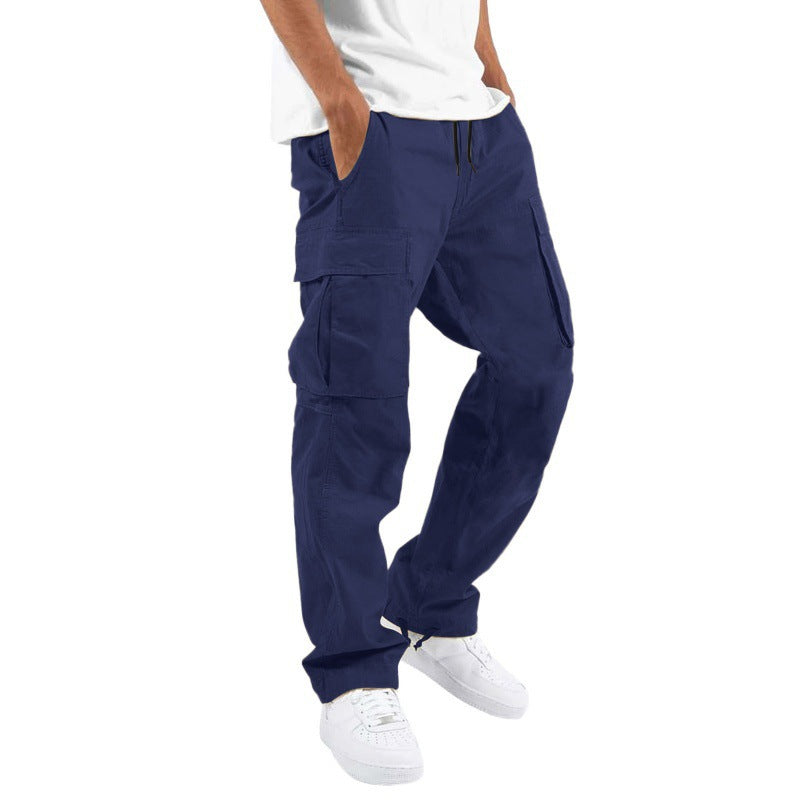 Trade Drawstring Multi-Pocket Casual Trousers