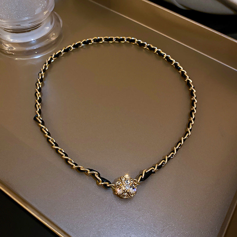 Retro Leather Winding Necklace