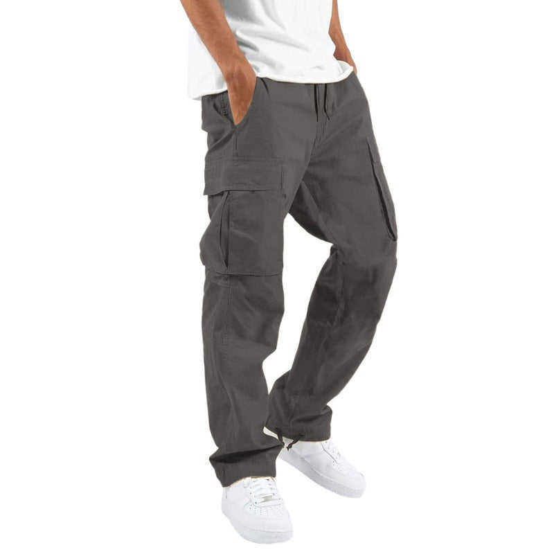 Trade Drawstring Multi-Pocket Casual Trousers
