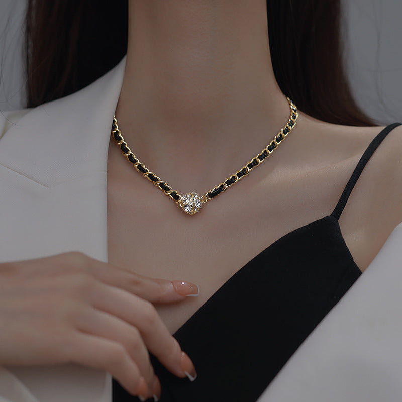 Retro Leather Winding Necklace