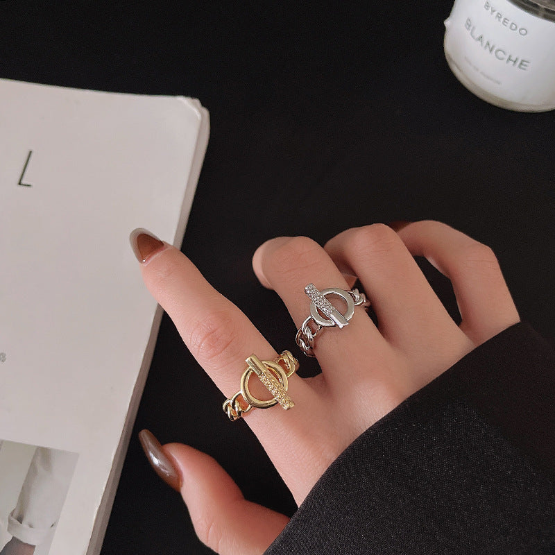 Circle Chain Adjustable Ring