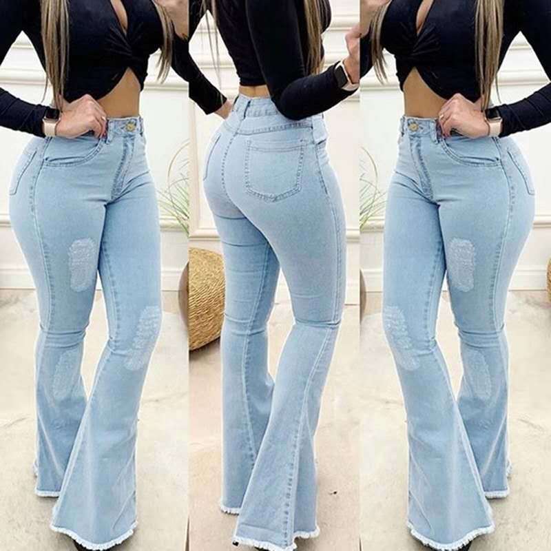 Elastic Waist Ladies Jeans